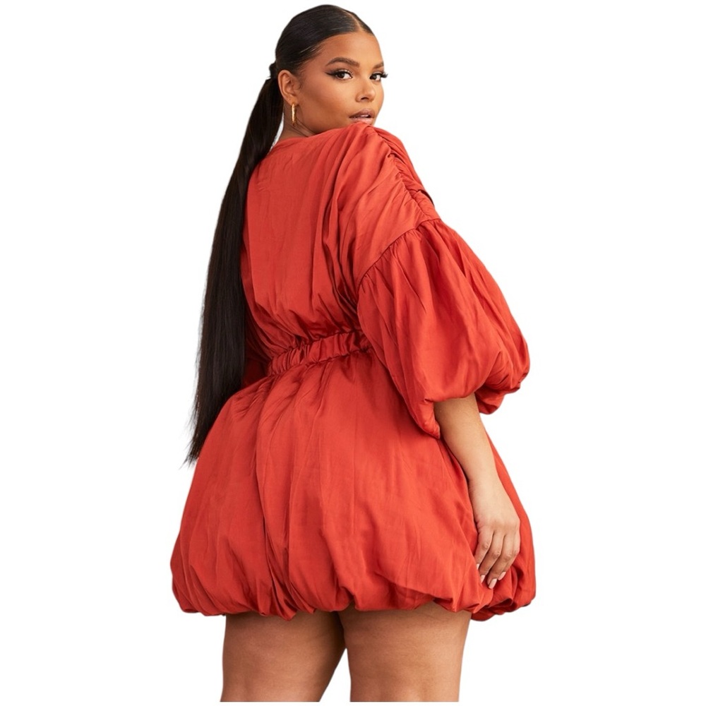 🧡❤️PrettyLittleThing Red/ Orange Mini Dress - Picture 4 of 5